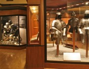 ROM Armours next to hockey players equipment in Samuel European Galleries in Level 3